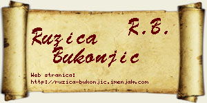 Ružica Bukonjić vizit kartica